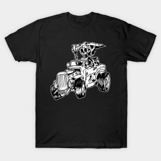 Hot Rod Grim Reaper Driving Boi T-Shirt